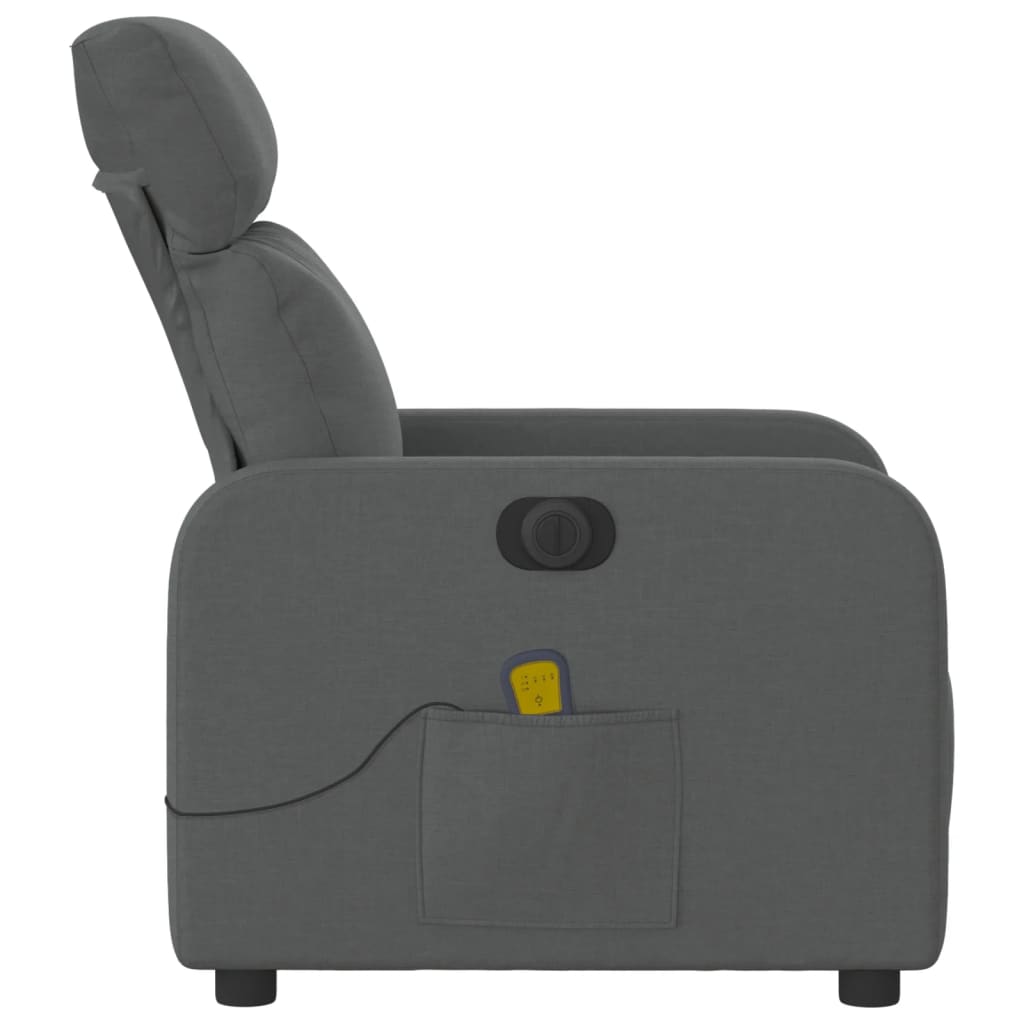 Massagestoel elektrisch verstelbaar stof donkergrijs Fauteuils & Relaxfauteuils | Creëer jouw Trendy Thuis | Gratis bezorgd & Retour | Trendy.nl