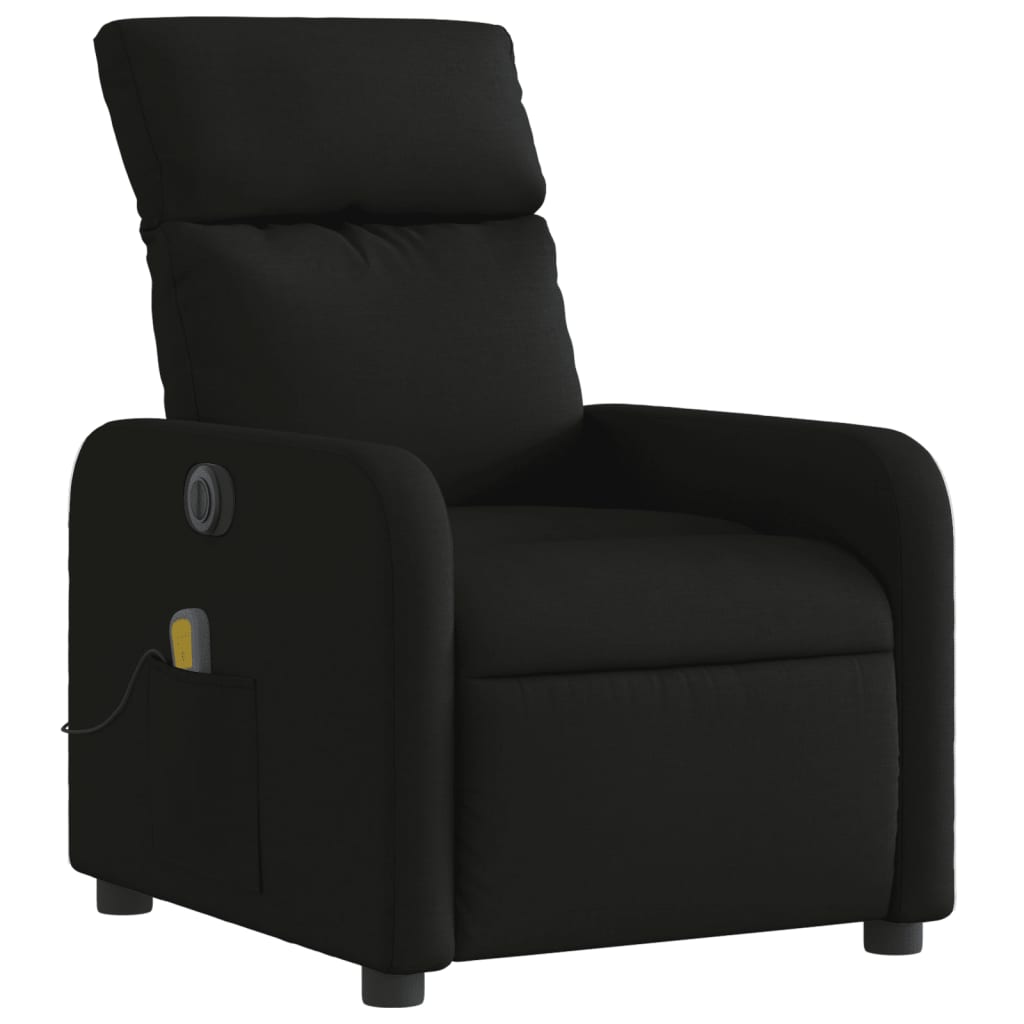 Massagestoel elektrisch verstelbaar stof zwart Fauteuils & Relaxfauteuils | Creëer jouw Trendy Thuis | Gratis bezorgd & Retour | Trendy.nl