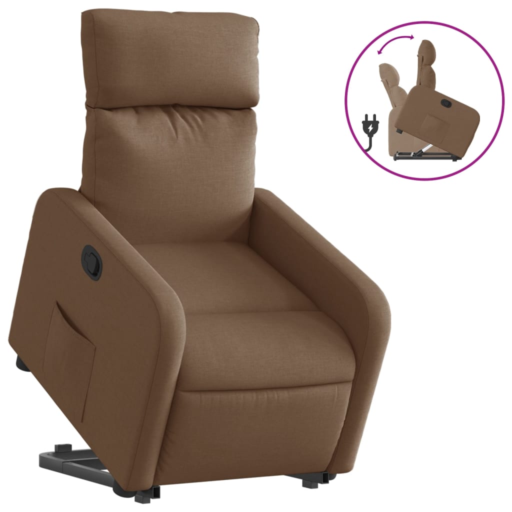 Sta-op-stoel verstelbaar stof bruin Fauteuils & Relaxfauteuils | Creëer jouw Trendy Thuis | Gratis bezorgd & Retour | Trendy.nl