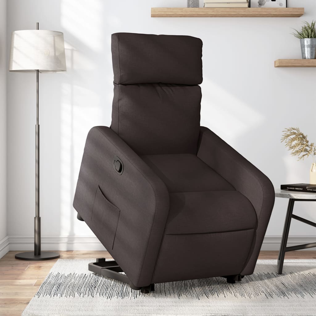 Sta-op-stoel verstelbaar stof donkerbruin Fauteuils & Relaxfauteuils | Creëer jouw Trendy Thuis | Gratis bezorgd & Retour | Trendy.nl