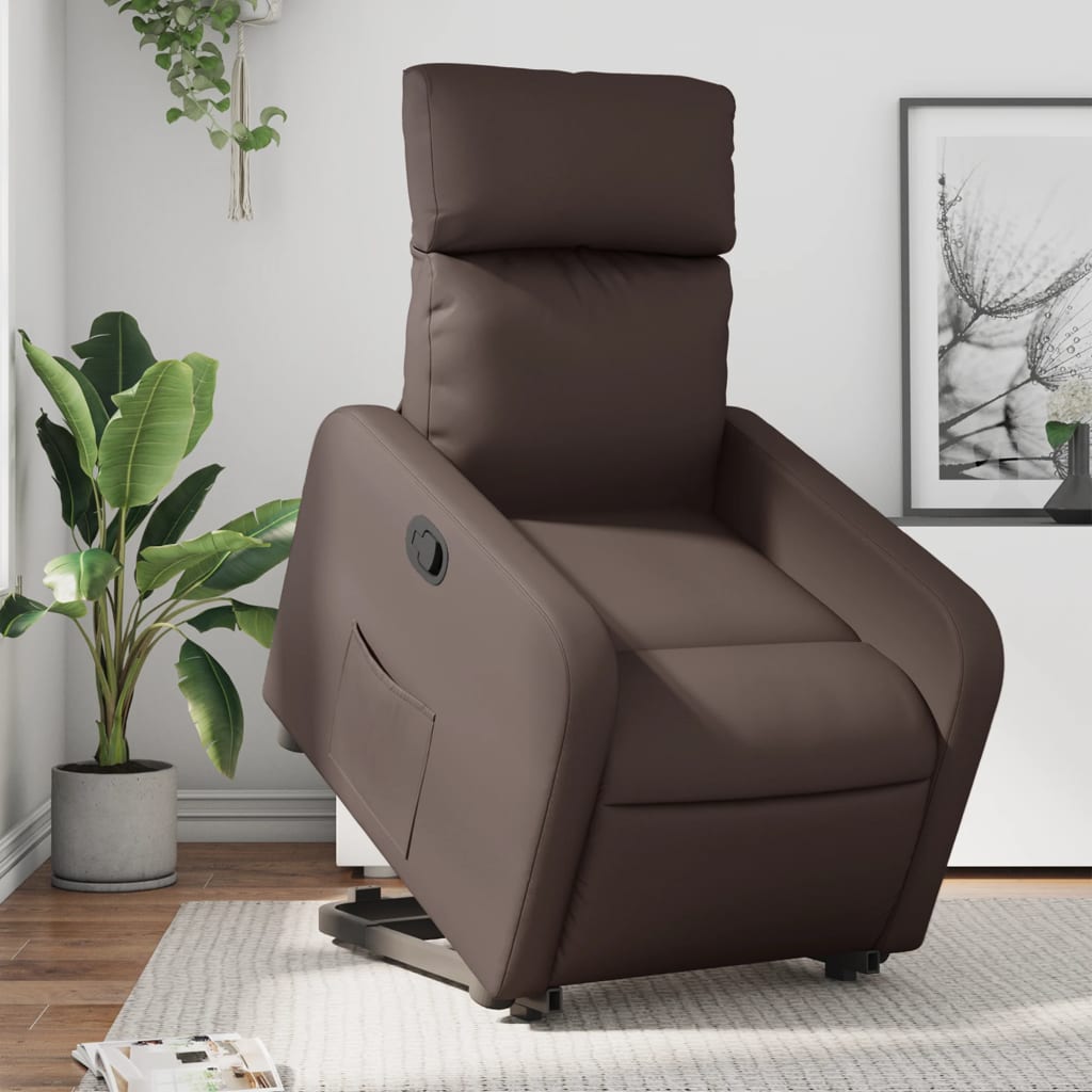 Sta-op-fauteuil verstelbaar kunstleer bruin Fauteuils & Relaxfauteuils | Creëer jouw Trendy Thuis | Gratis bezorgd & Retour | Trendy.nl