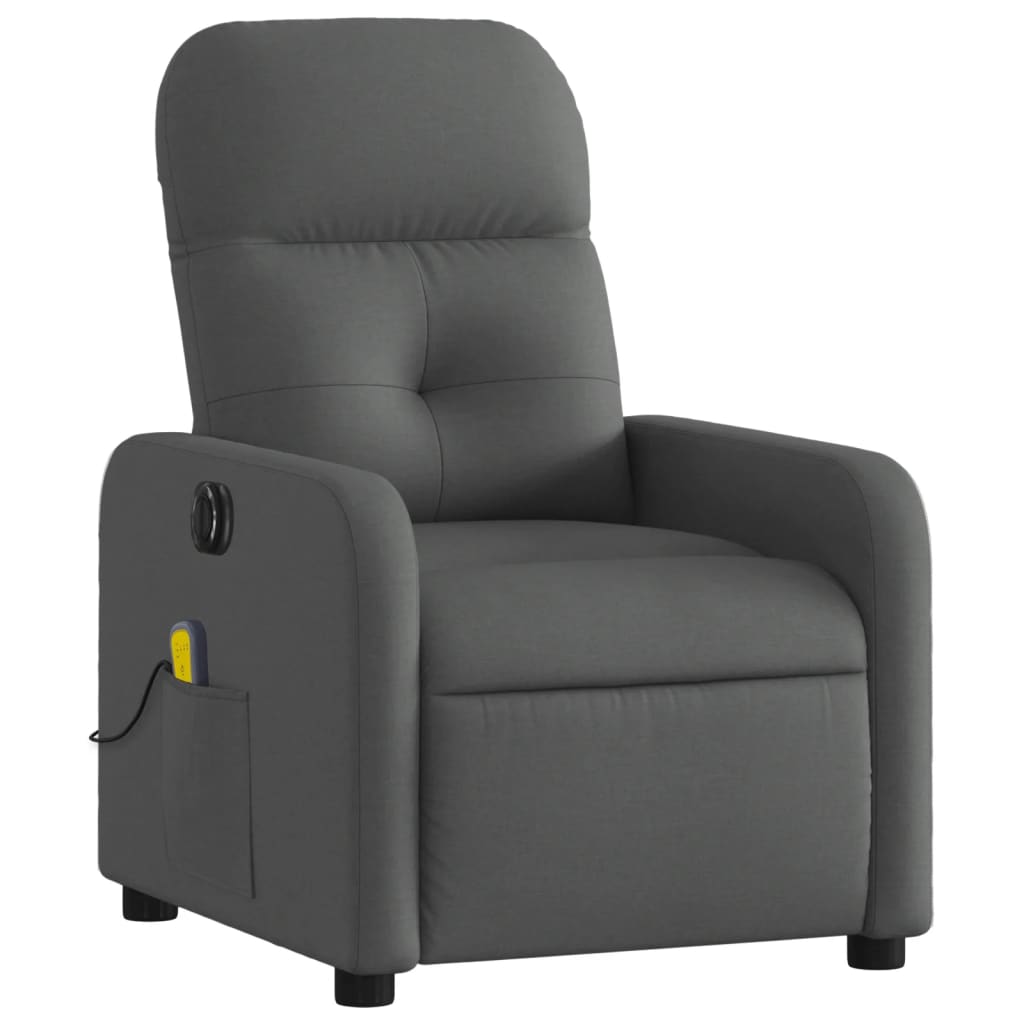 Massagestoel elektrisch verstelbaar stof donkergrijs Fauteuils & Relaxfauteuils | Creëer jouw Trendy Thuis | Gratis bezorgd & Retour | Trendy.nl