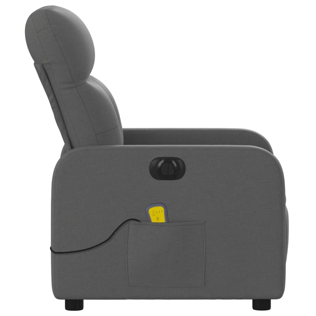 Massagestoel elektrisch verstelbaar stof donkergrijs Fauteuils & Relaxfauteuils | Creëer jouw Trendy Thuis | Gratis bezorgd & Retour | Trendy.nl