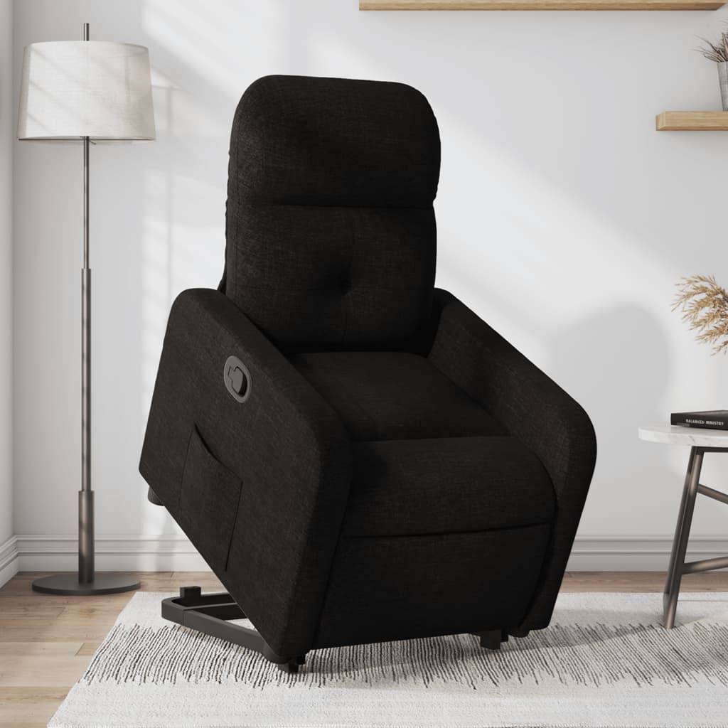 Sta-op-stoel verstelbaar stof zwart Fauteuils & Relaxfauteuils | Creëer jouw Trendy Thuis | Gratis bezorgd & Retour | Trendy.nl