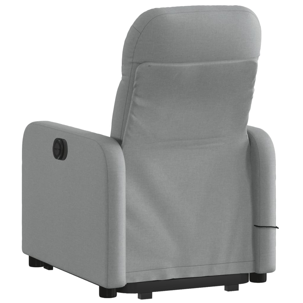 Sta-op-massagestoel verstelbaar stof lichtgrijs Fauteuils & Relaxfauteuils | Creëer jouw Trendy Thuis | Gratis bezorgd & Retour | Trendy.nl