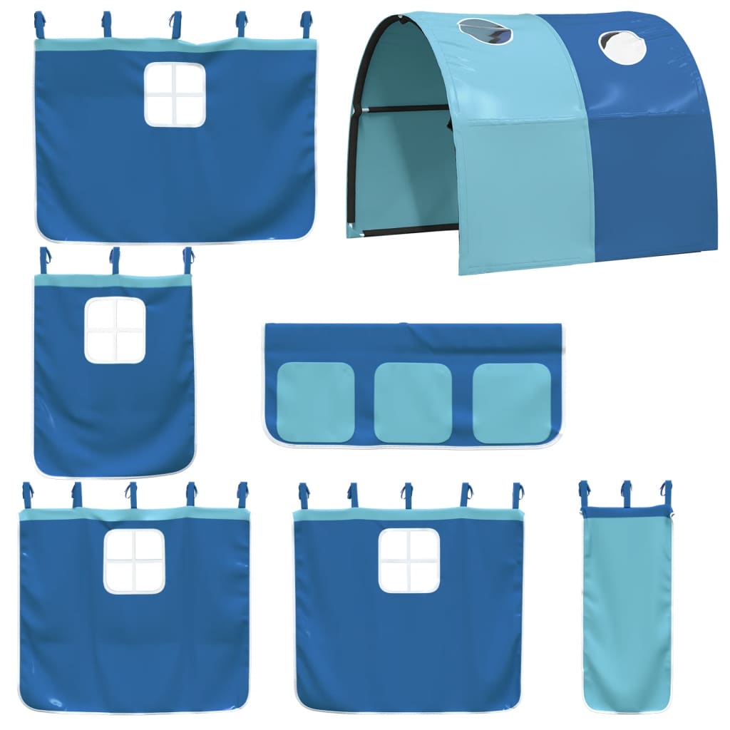 Kinderhoogslaper met tunnel 80x200 cm massief grenenhout blauw Bedden & bedframes | Creëer jouw Trendy Thuis | Gratis bezorgd & Retour | Trendy.nl