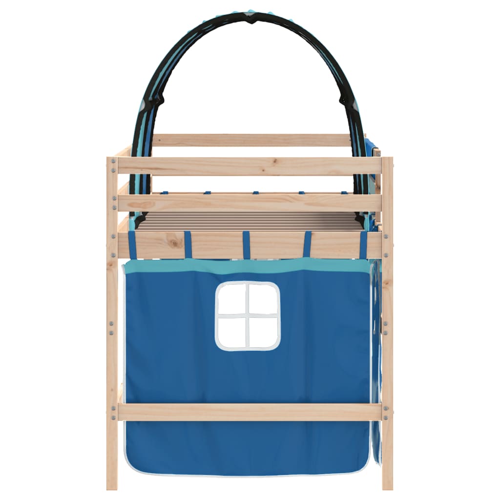 Kinderhoogslaper met tunnel 80x200 cm massief grenenhout blauw Bedden & bedframes | Creëer jouw Trendy Thuis | Gratis bezorgd & Retour | Trendy.nl