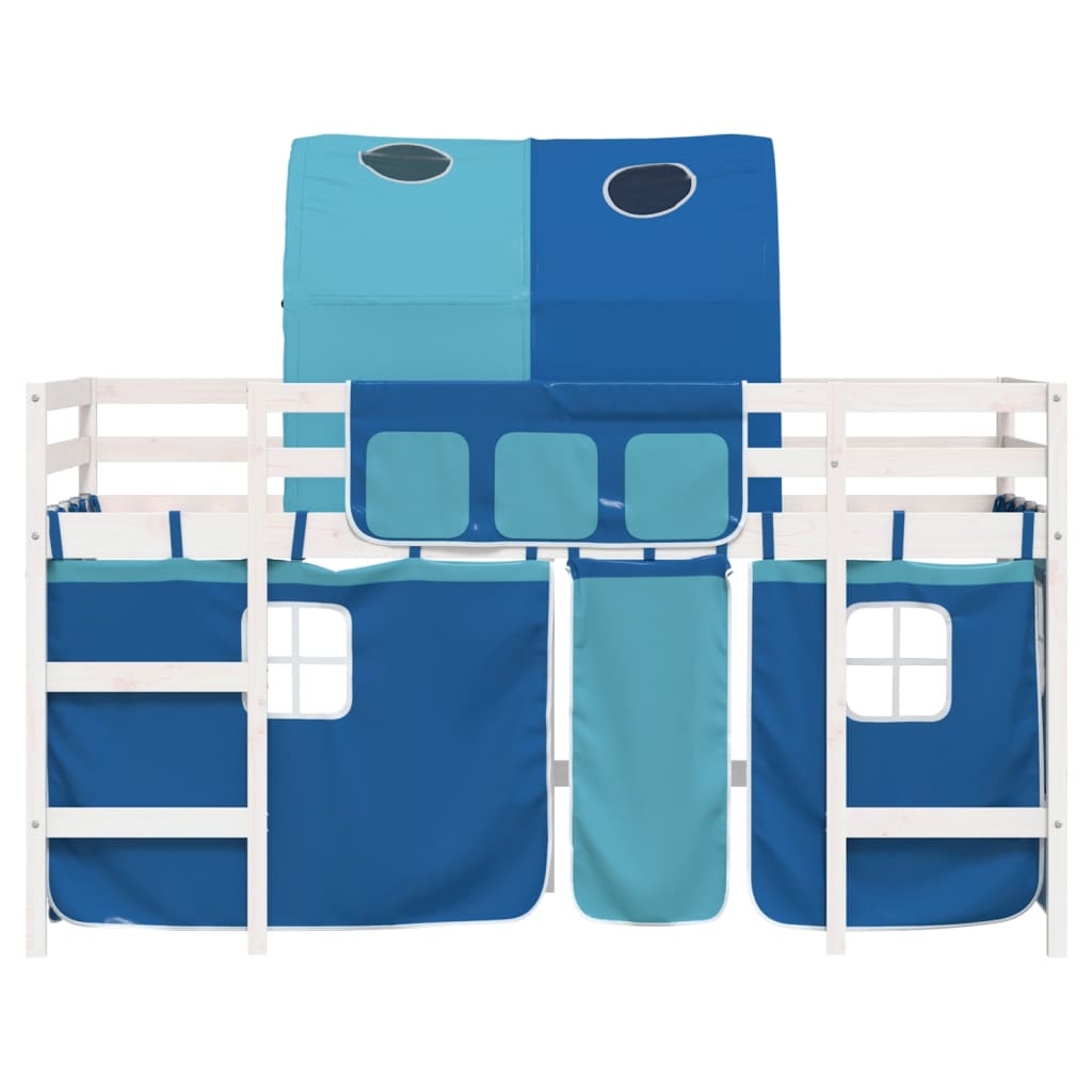 Kinderhoogslaper met tunnel 90x190 cm massief grenenhout blauw Bedden & bedframes | Creëer jouw Trendy Thuis | Gratis bezorgd & Retour | Trendy.nl