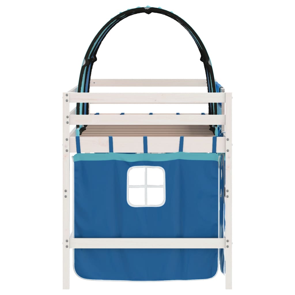 Kinderhoogslaper met tunnel 90x190 cm massief grenenhout blauw Bedden & bedframes | Creëer jouw Trendy Thuis | Gratis bezorgd & Retour | Trendy.nl