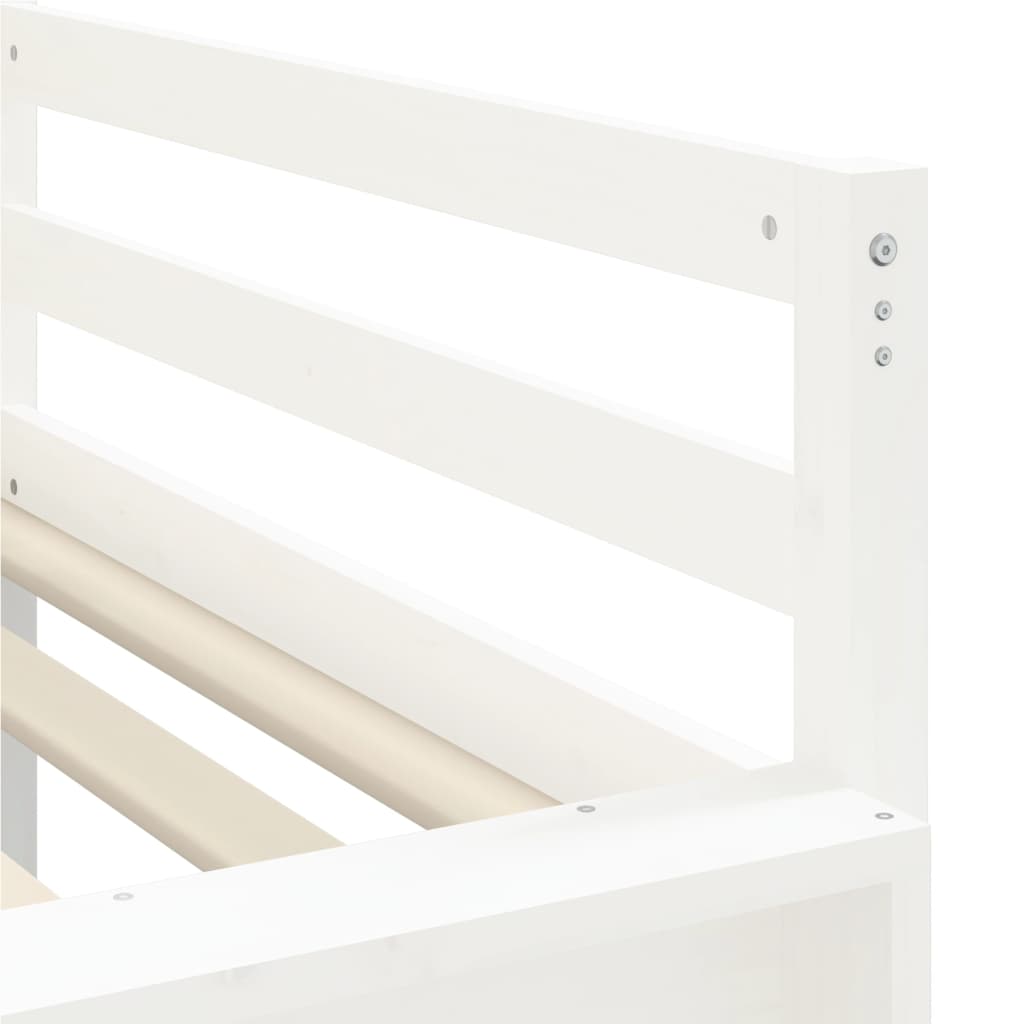 Kinderhoogslaper met toren 90x200 cm grenenhout wit en zwart Bedden & bedframes | Creëer jouw Trendy Thuis | Gratis bezorgd & Retour | Trendy.nl