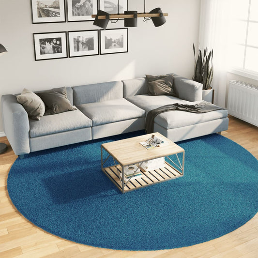 Vloerkleed OVIEDO laagpolig Ø 280 cm turquoise Vloerkleden | Creëer jouw Trendy Thuis | Gratis bezorgd & Retour | Trendy.nl