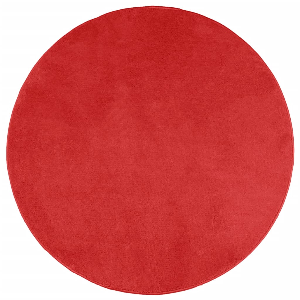 Vloerkleed OVIEDO laagpolig Ø 200 cm rood Vloerkleden | Creëer jouw Trendy Thuis | Gratis bezorgd & Retour | Trendy.nl