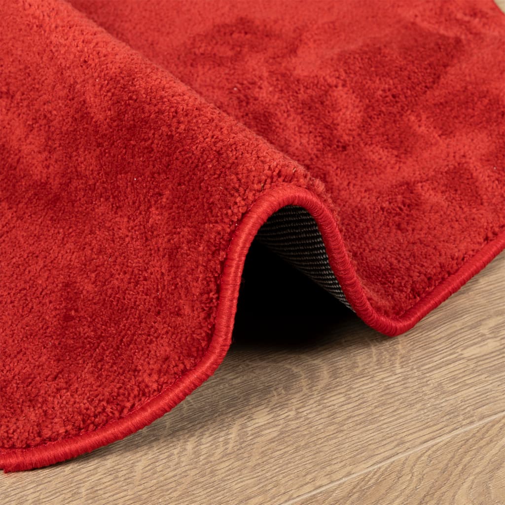 Vloerkleed OVIEDO laagpolig Ø 200 cm rood Vloerkleden | Creëer jouw Trendy Thuis | Gratis bezorgd & Retour | Trendy.nl