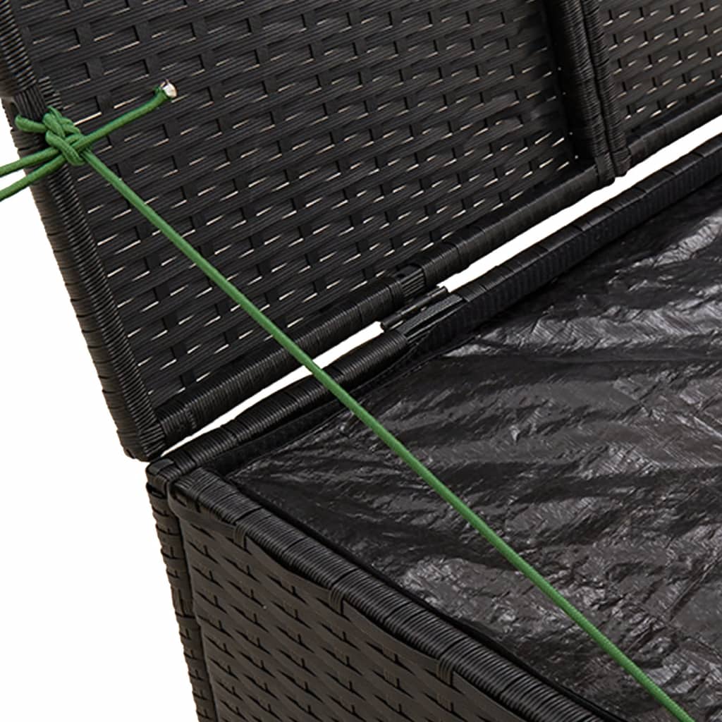 Tuinbox 291 L poly rattan zwart Opbergboxen voor buiten | Creëer jouw Trendy Thuis | Gratis bezorgd & Retour | Trendy.nl