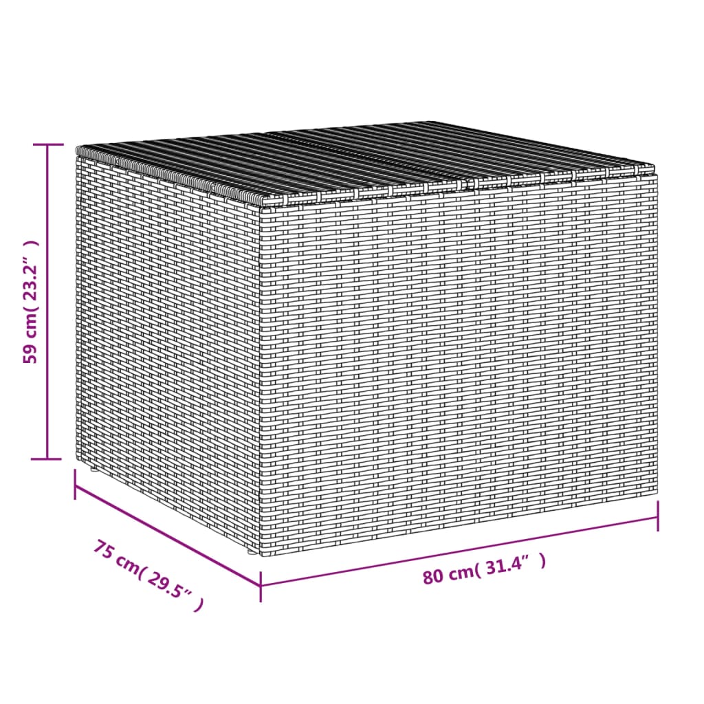 Tuinbox 291 L poly rattan zwart Opbergboxen voor buiten | Creëer jouw Trendy Thuis | Gratis bezorgd & Retour | Trendy.nl