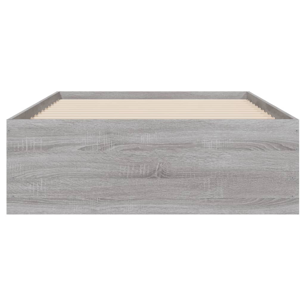 Bedframe met lades bewerkt hout grijs sonoma eiken 90x190 cm Bedden & bedframes | Creëer jouw Trendy Thuis | Gratis bezorgd & Retour | Trendy.nl