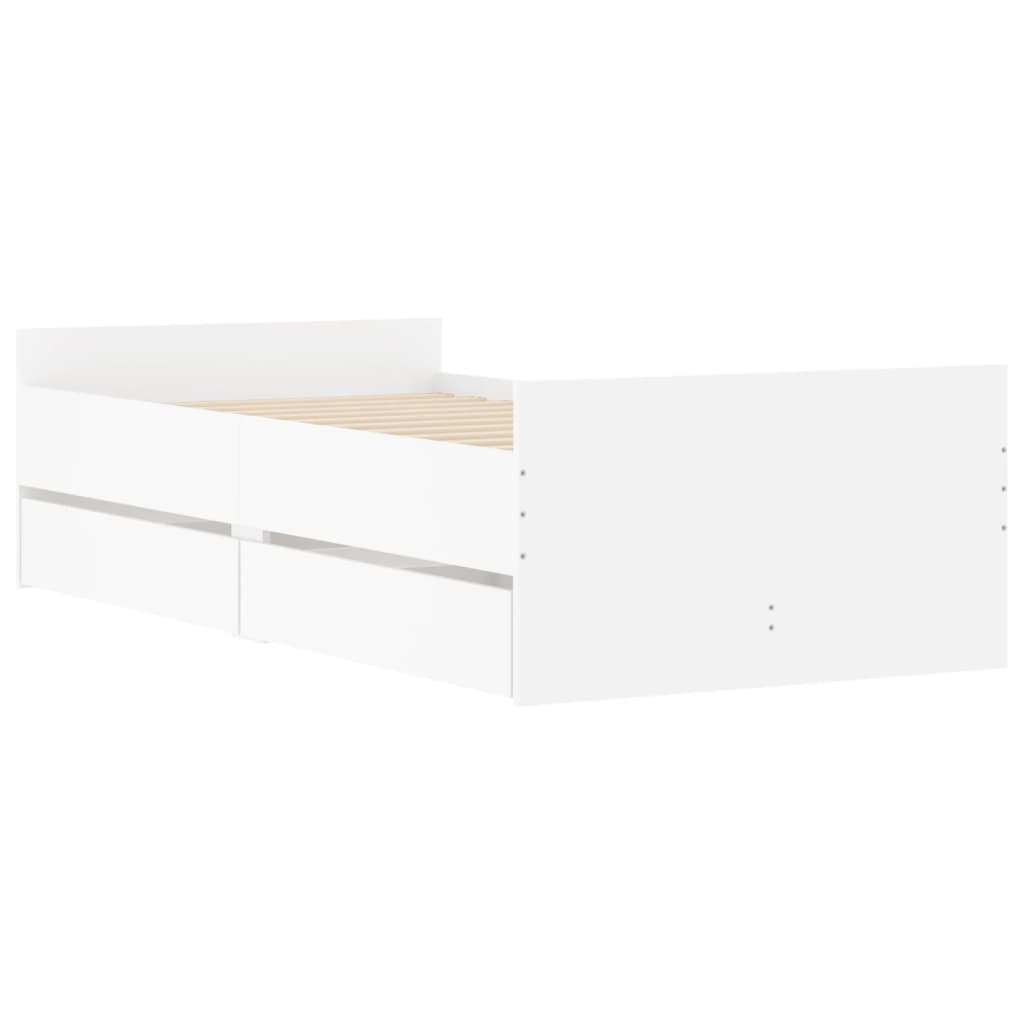 Bedframe met lades wit 90x190 cm Bedden & bedframes | Creëer jouw Trendy Thuis | Gratis bezorgd & Retour | Trendy.nl