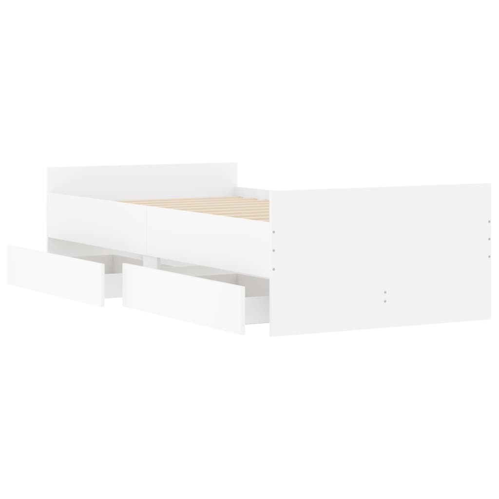 Bedframe met lades wit 90x190 cm Bedden & bedframes | Creëer jouw Trendy Thuis | Gratis bezorgd & Retour | Trendy.nl