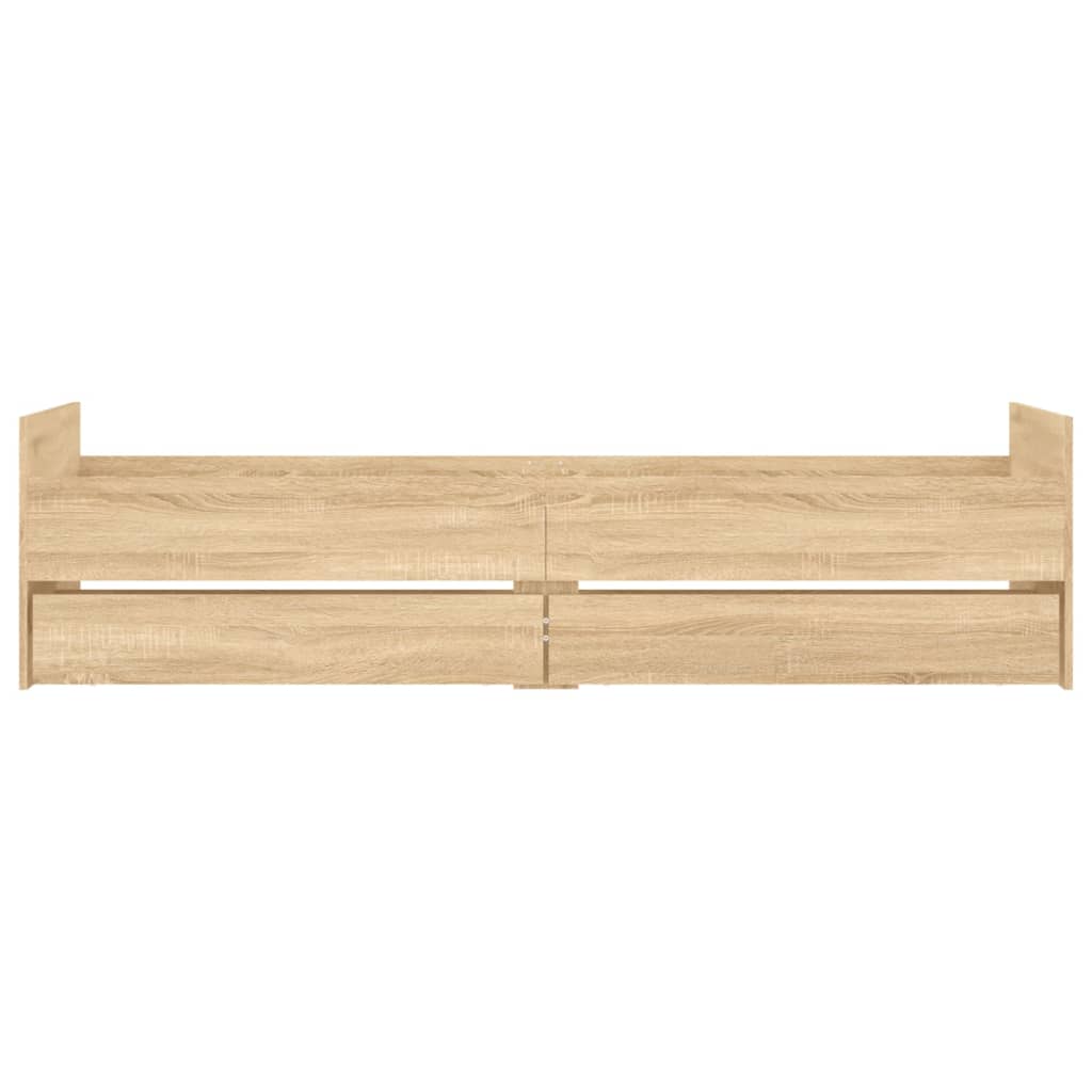 Bedframe met lades sonoma eikenkleurig 90x190 cm Bedden & bedframes | Creëer jouw Trendy Thuis | Gratis bezorgd & Retour | Trendy.nl