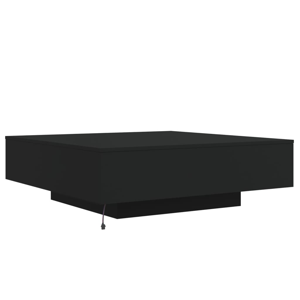 Salontafel met LED-verlichting 100x100x31 cm zwart Salontafels | Creëer jouw Trendy Thuis | Gratis bezorgd & Retour | Trendy.nl