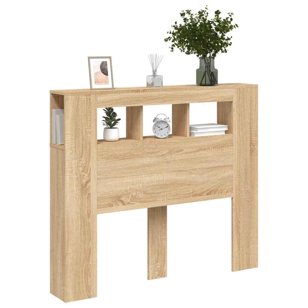 Hoofdbord 120x18,5x103,5 cm bewerkt hout sonoma eikenkleurig Hoofdborden en voetborden | Creëer jouw Trendy Thuis | Gratis bezorgd & Retour | Trendy.nl