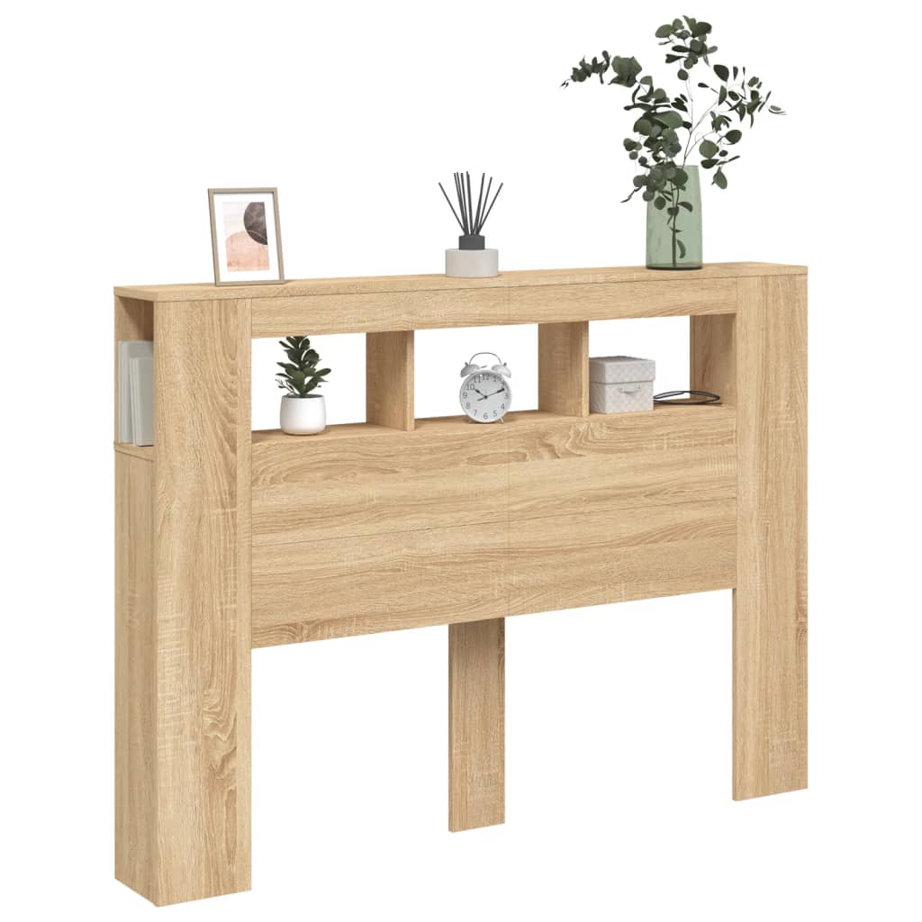 Hoofdbord 140x18,5x103,5 cm bewerkt hout sonoma eikenkleurig Hoofdborden en voetborden | Creëer jouw Trendy Thuis | Gratis bezorgd & Retour | Trendy.nl