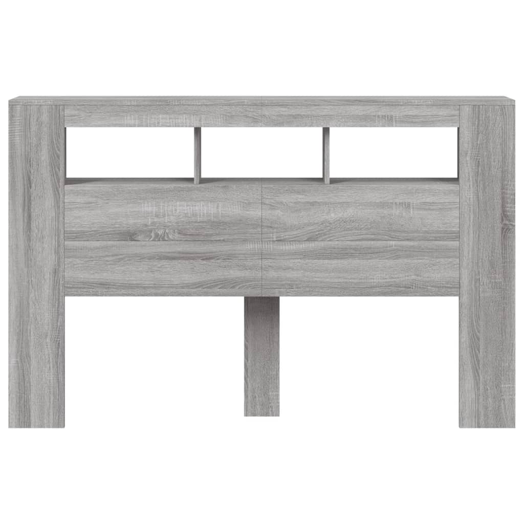 Hoofdeinde met LED 160x18,5x103,5 cm bewerkt hout grijs sonoma Hoofdborden en voetborden | Creëer jouw Trendy Thuis | Gratis bezorgd & Retour | Trendy.nl