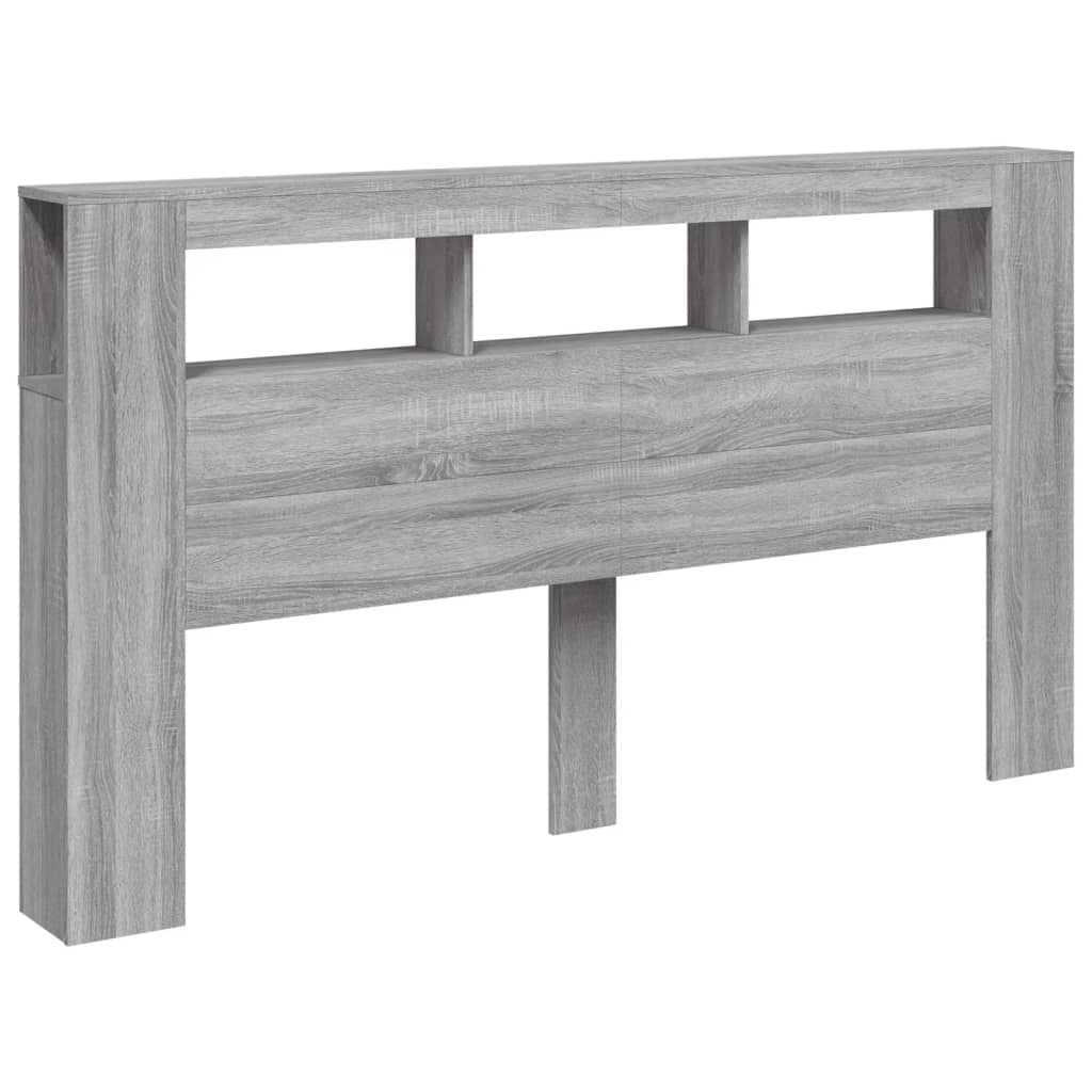 Hoofdeinde met LED 180x18,5x103,5 cm bewerkt hout grijs sonoma Hoofdborden en voetborden | Creëer jouw Trendy Thuis | Gratis bezorgd & Retour | Trendy.nl