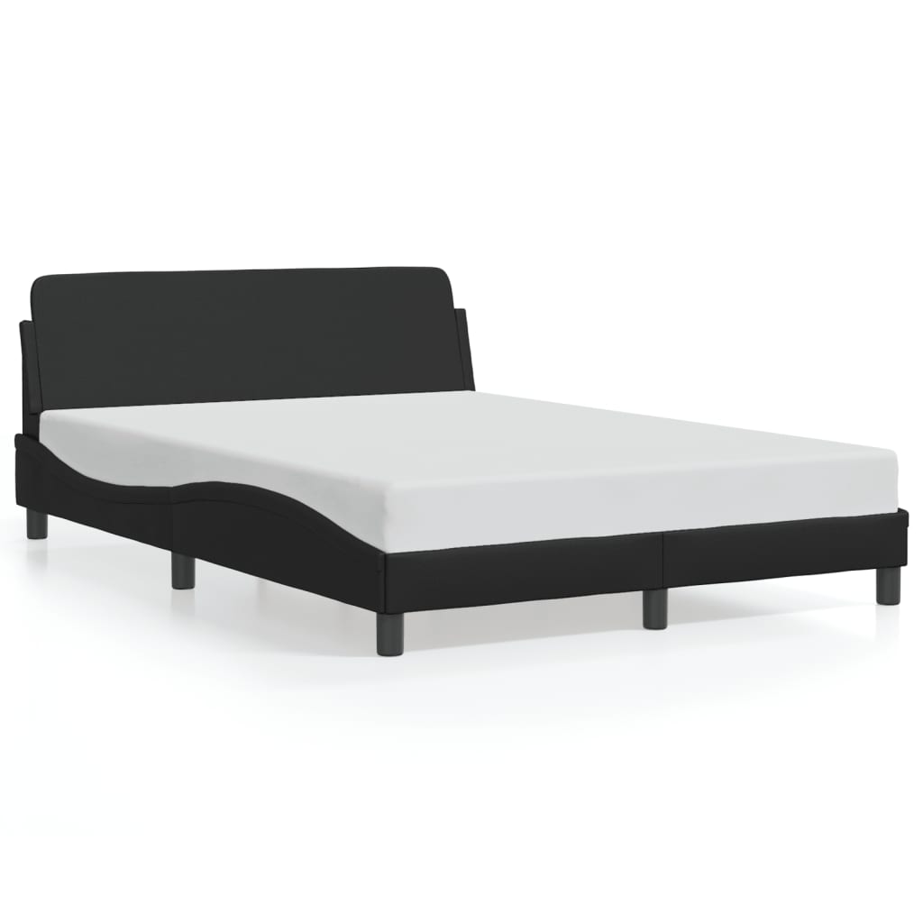 Bedframe met hoofdbord kunstleer zwart 120x200 cm Bedden & bedframes | Creëer jouw Trendy Thuis | Gratis bezorgd & Retour | Trendy.nl