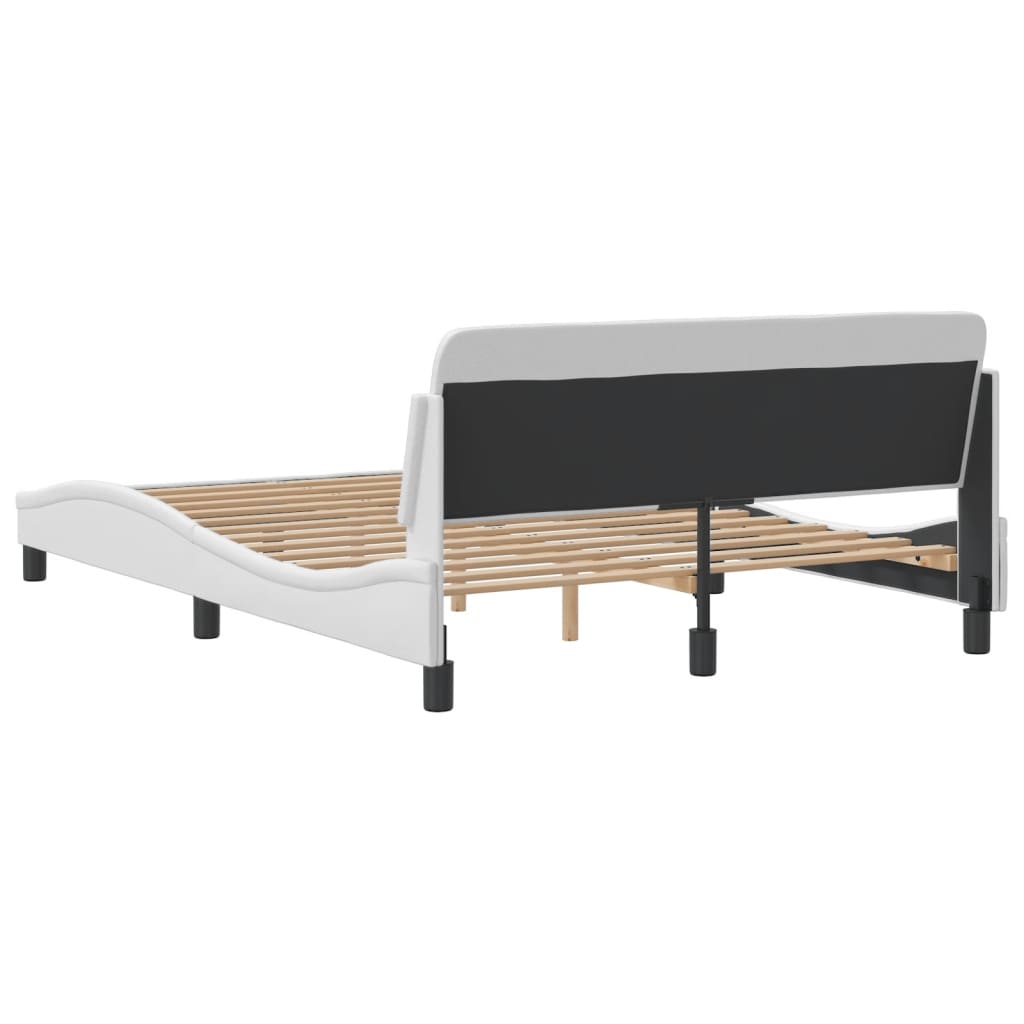 Bedframe met hoofdbord kunstleer wit 120x200 cm Bedden & bedframes | Creëer jouw Trendy Thuis | Gratis bezorgd & Retour | Trendy.nl