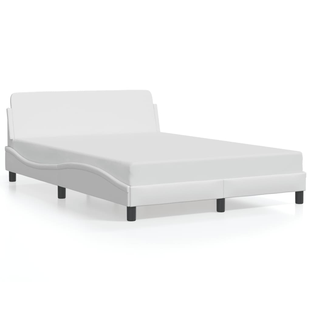 Bedframe met hoofdbord kunstleer wit 120x200 cm Bedden & bedframes | Creëer jouw Trendy Thuis | Gratis bezorgd & Retour | Trendy.nl