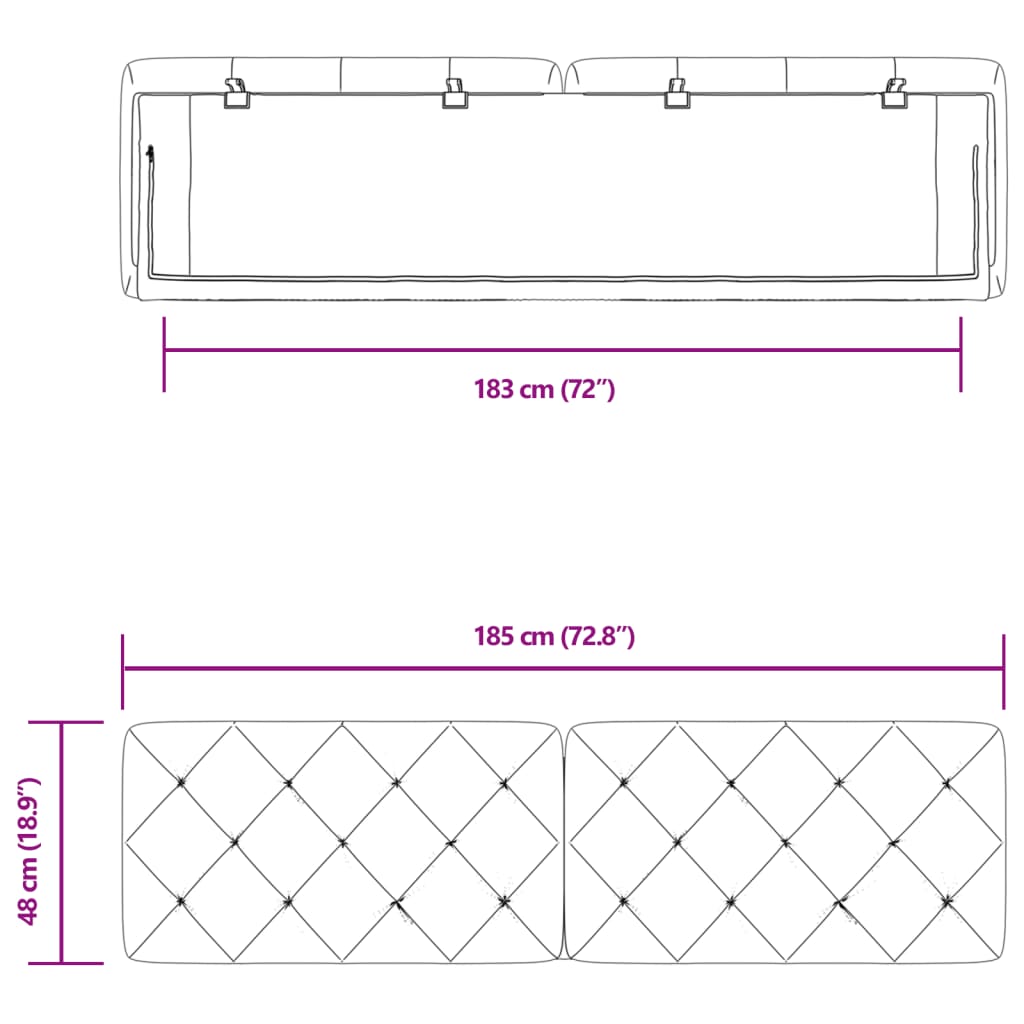 Hoofdbordkussen 180 cm fluweel lichtgrijs Hoofdborden en voetborden | Creëer jouw Trendy Thuis | Gratis bezorgd & Retour | Trendy.nl