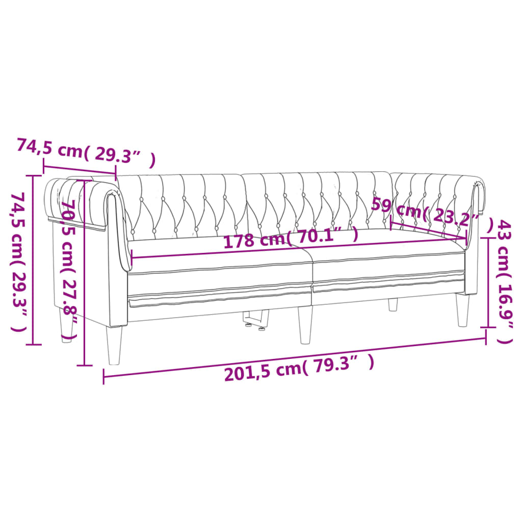 2-delige Loungeset stof lichtgrijs Banken | Creëer jouw Trendy Thuis | Gratis bezorgd & Retour | Trendy.nl