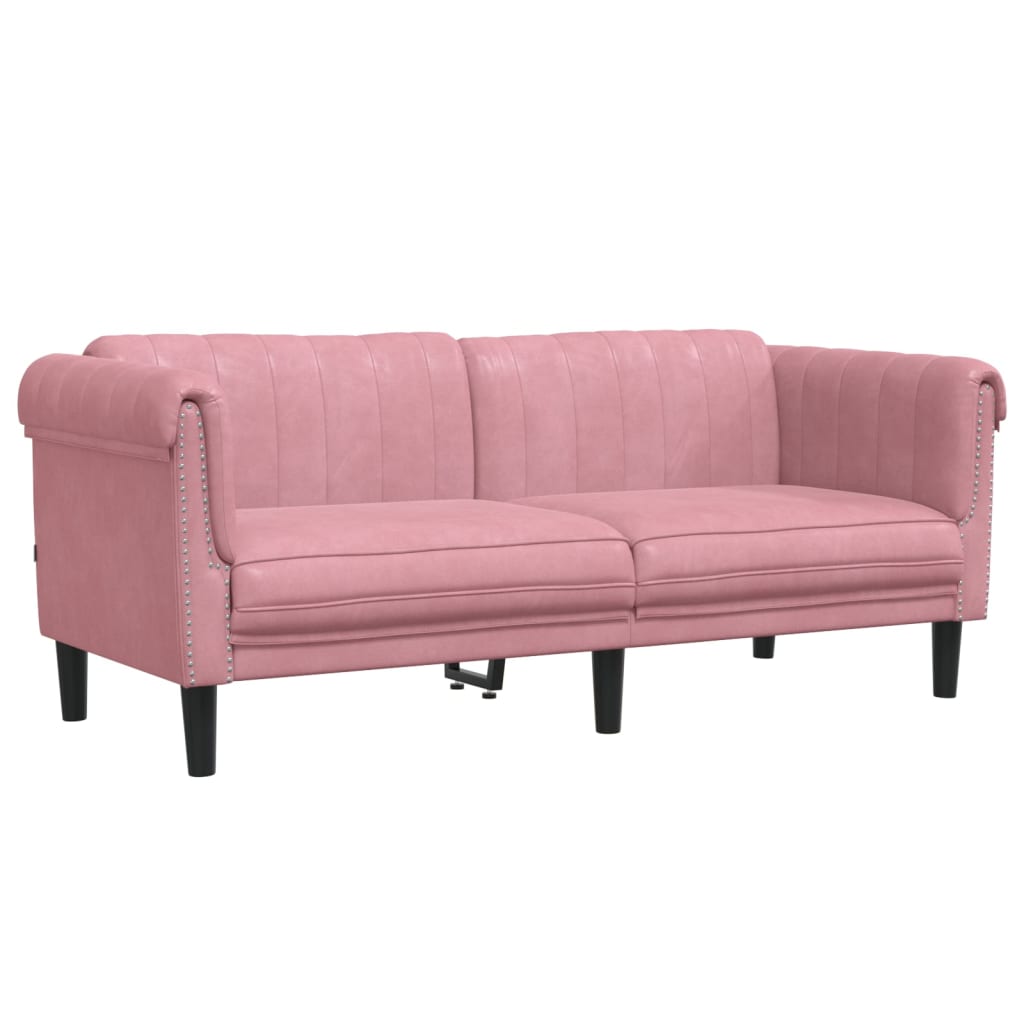 2-delige Loungeset fluweel roze