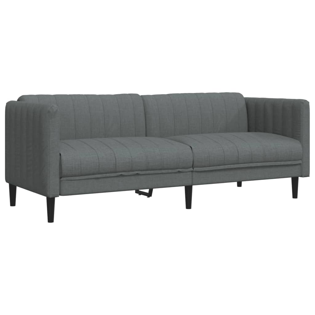 2-delige Loungeset stof donkergrijs Banken | Creëer jouw Trendy Thuis | Gratis bezorgd & Retour | Trendy.nl