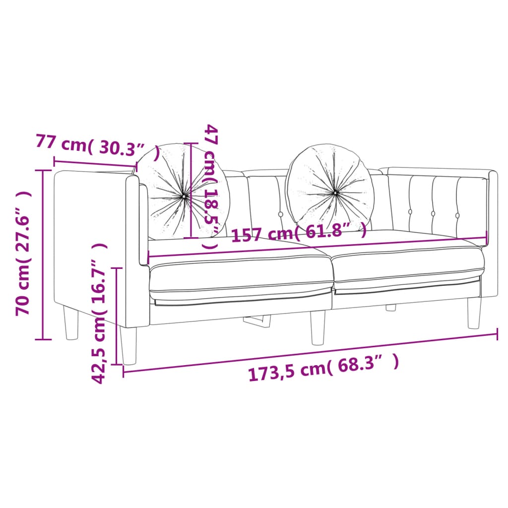 3-delige Loungeset met kussens fluweel lichtgrijs Banken | Creëer jouw Trendy Thuis | Gratis bezorgd & Retour | Trendy.nl