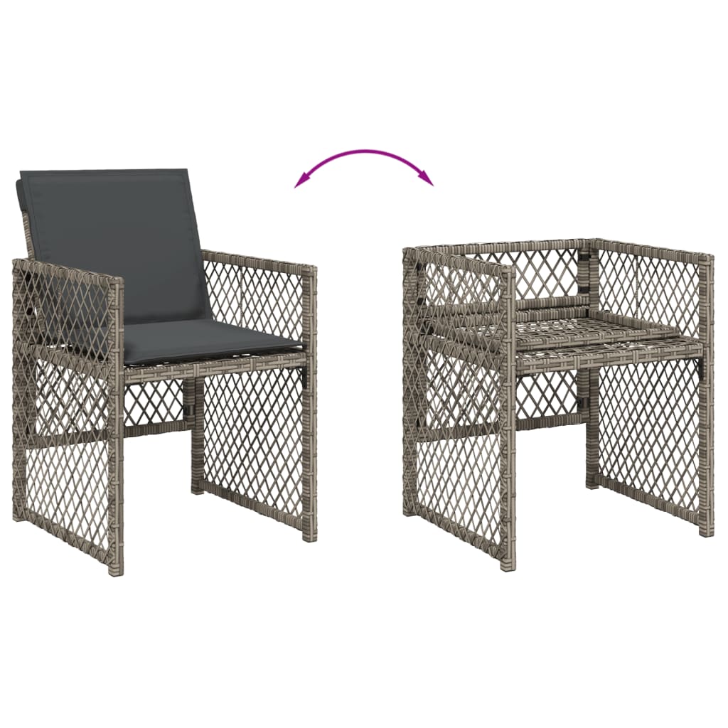 5-delige Tuinset met kussens poly rattan grijs Tuinsets | Creëer jouw Trendy Thuis | Gratis bezorgd & Retour | Trendy.nl