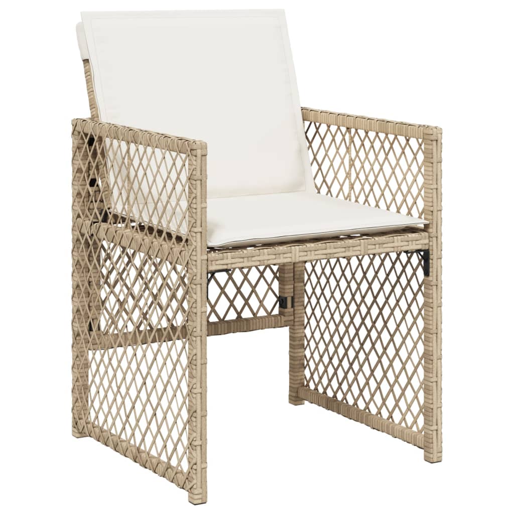 9-delige Tuinset met kussens poly rattan beige Tuinsets | Creëer jouw Trendy Thuis | Gratis bezorgd & Retour | Trendy.nl