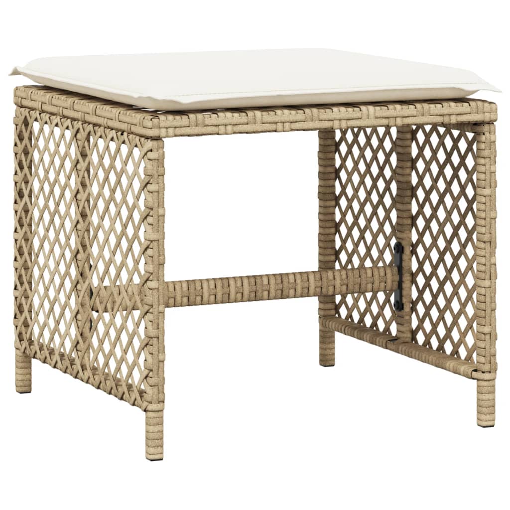 9-delige Tuinset met kussens poly rattan beige Tuinsets | Creëer jouw Trendy Thuis | Gratis bezorgd & Retour | Trendy.nl