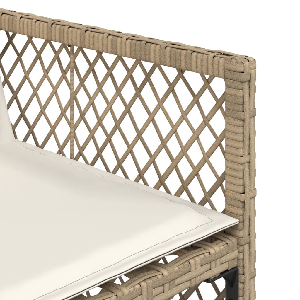 9-delige Tuinset met kussens poly rattan beige Tuinsets | Creëer jouw Trendy Thuis | Gratis bezorgd & Retour | Trendy.nl