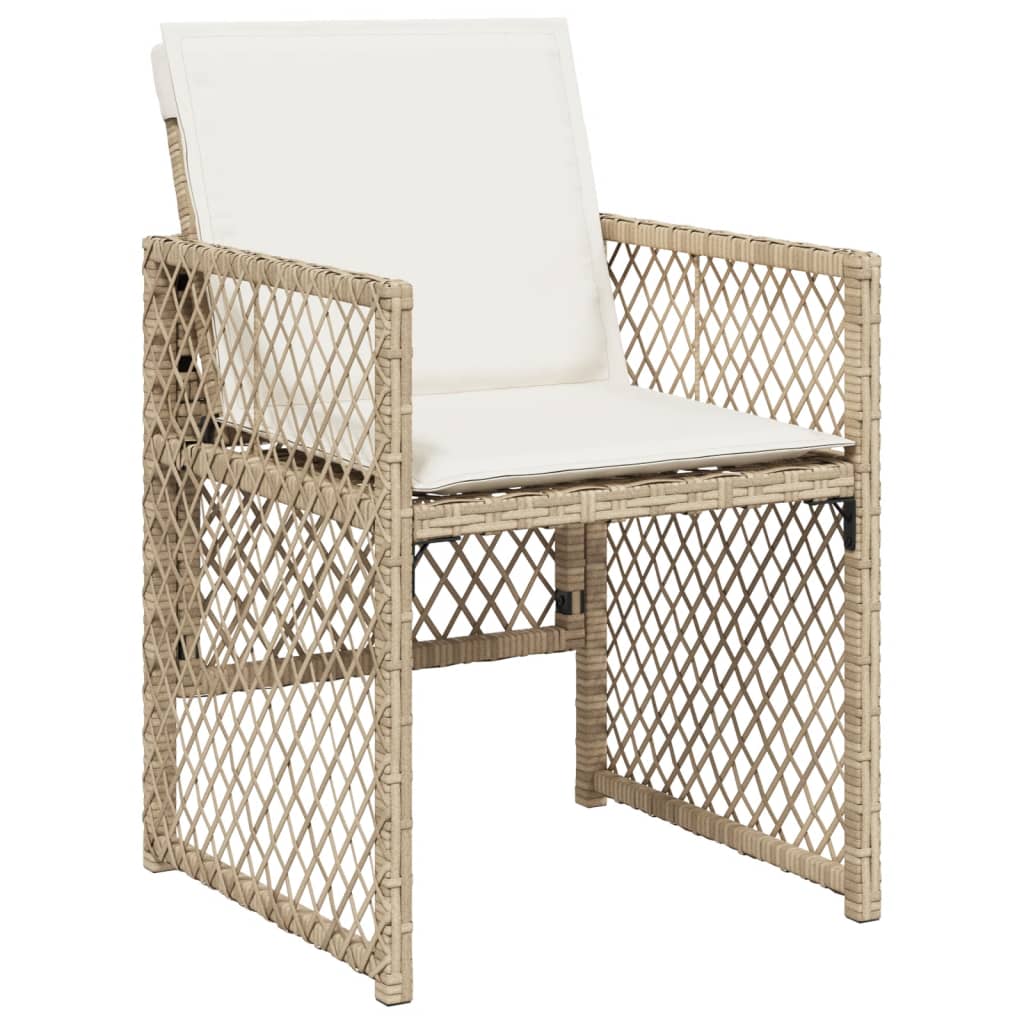 11-delige Tuinset met kussens poly rattan beige Tuinsets | Creëer jouw Trendy Thuis | Gratis bezorgd & Retour | Trendy.nl