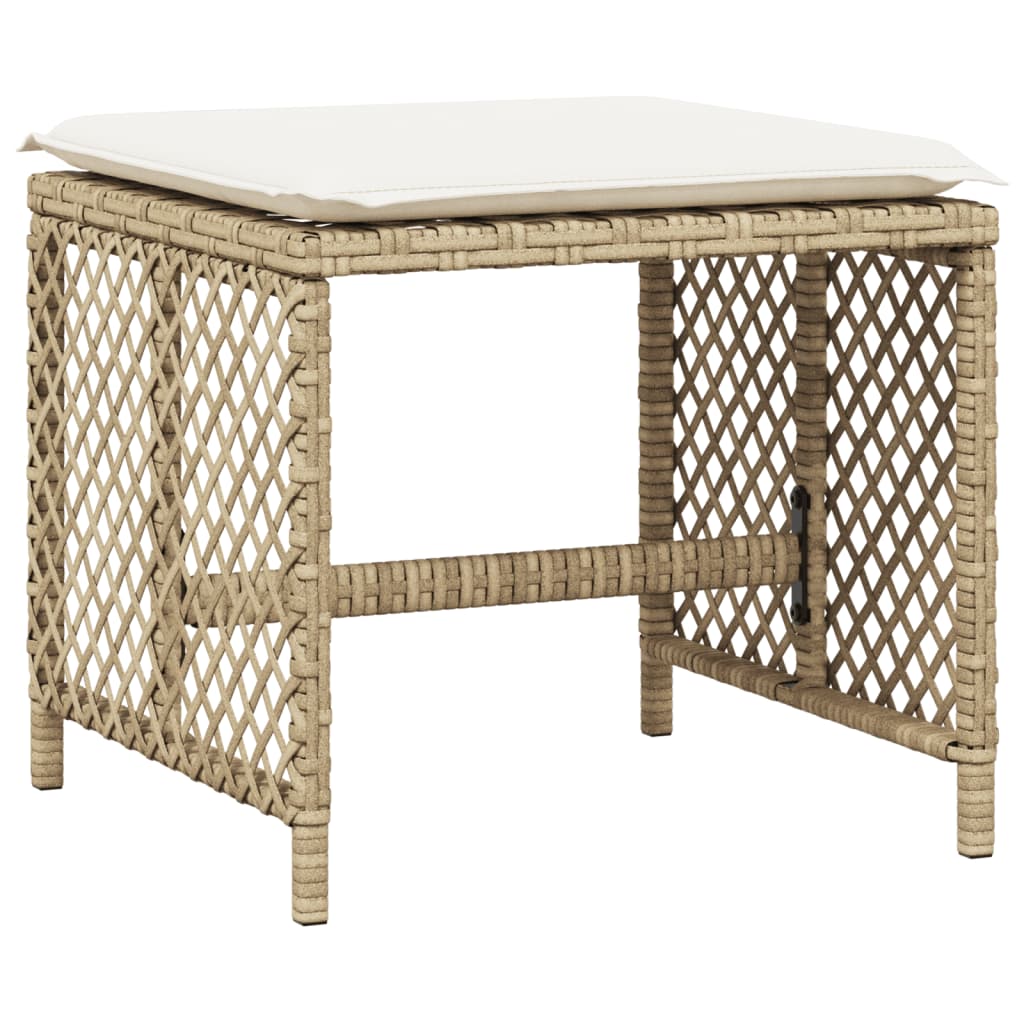 11-delige Tuinset met kussens poly rattan beige Tuinsets | Creëer jouw Trendy Thuis | Gratis bezorgd & Retour | Trendy.nl