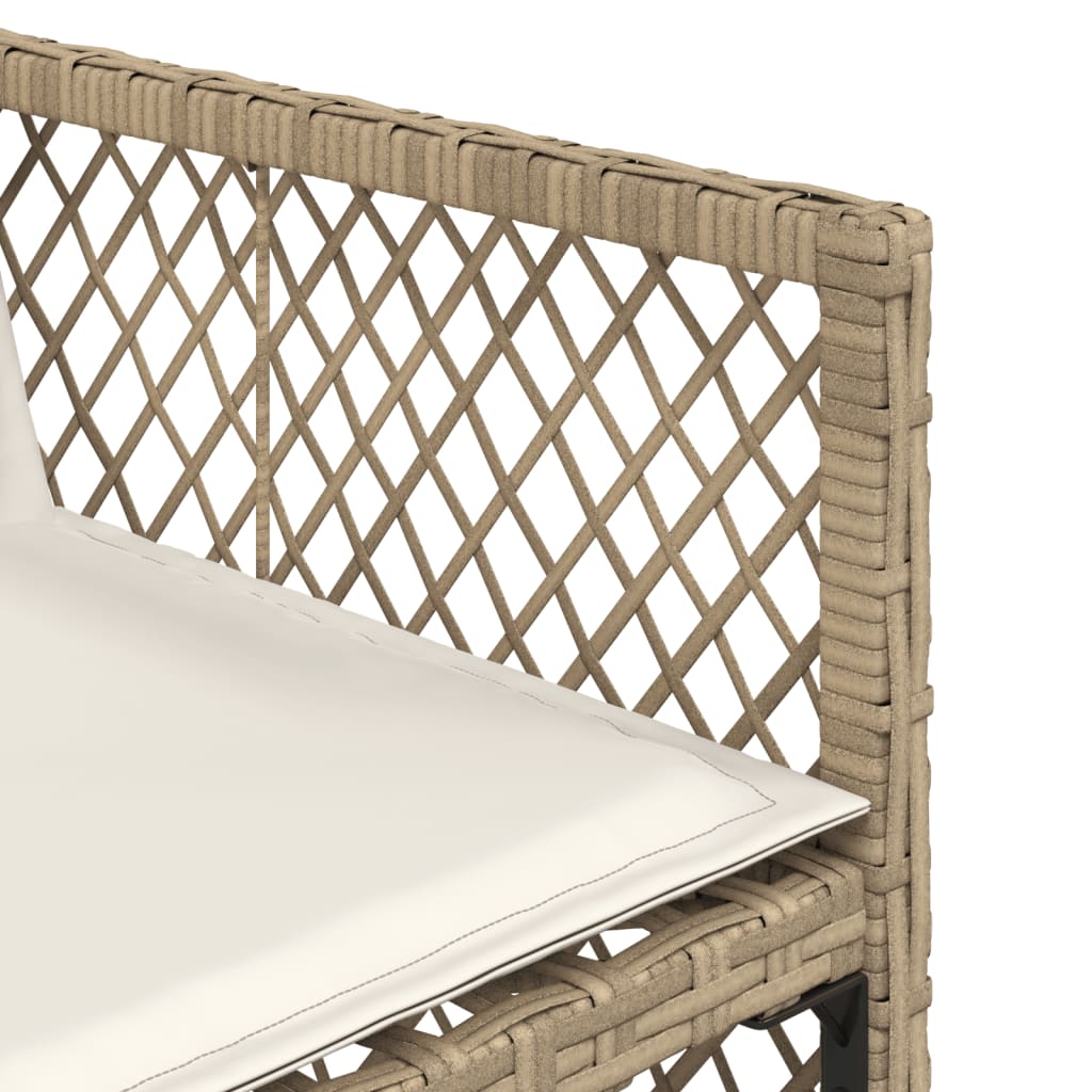 11-delige Tuinset met kussens poly rattan beige Tuinsets | Creëer jouw Trendy Thuis | Gratis bezorgd & Retour | Trendy.nl