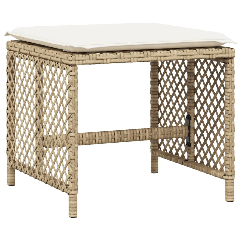 13-delige Tuinset met kussens poly rattan beige Tuinsets | Creëer jouw Trendy Thuis | Gratis bezorgd & Retour | Trendy.nl