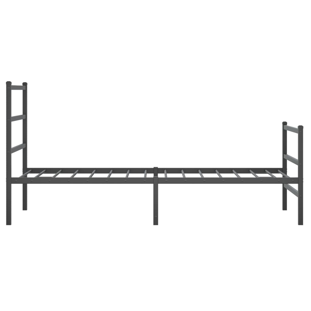 Bedframe met hoofd- en voeteneinde metaal zwart 90x190 cm