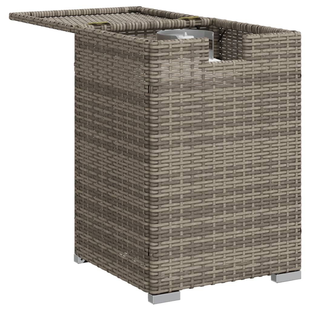 Afdekkast voor propaangasfles 40x40x60 cm Poly Rattan grijs Tuintafels | Creëer jouw Trendy Thuis | Gratis bezorgd & Retour | Trendy.nl