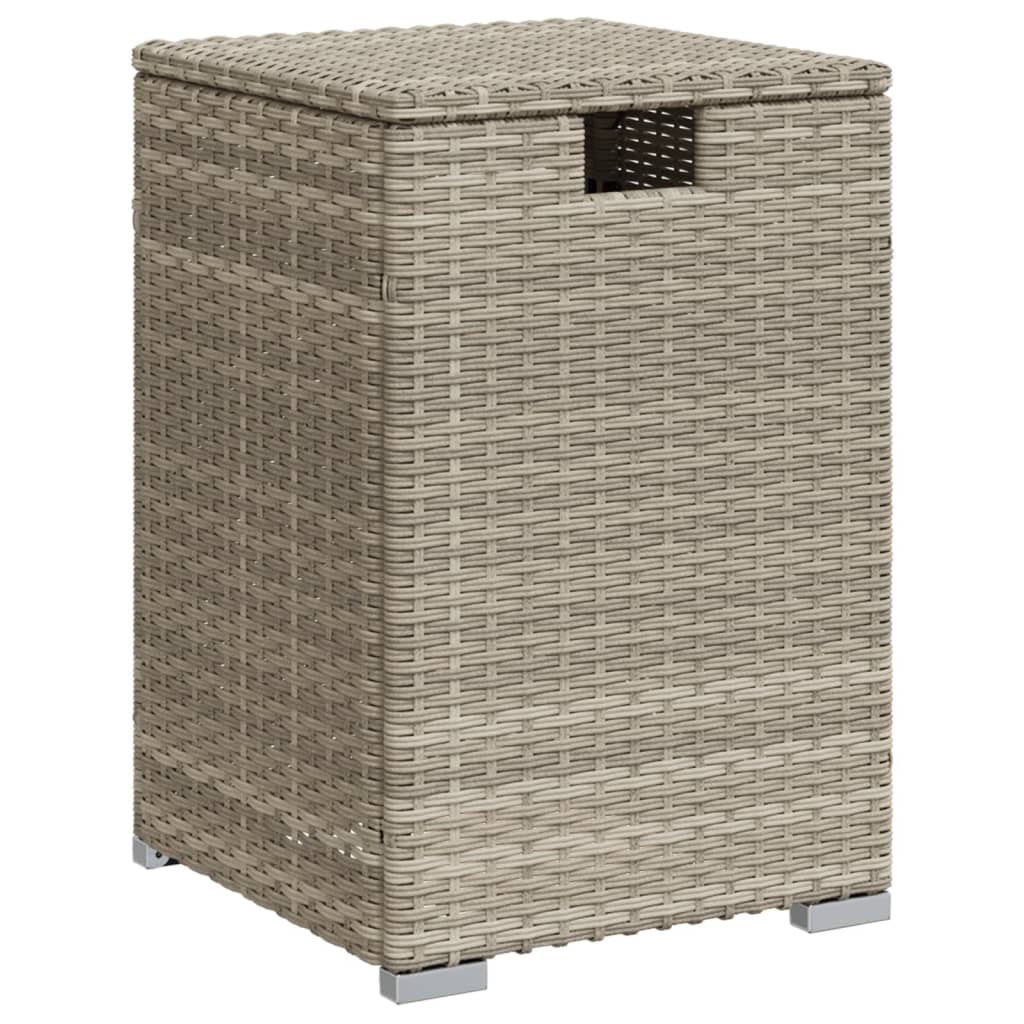 Afdekkast propaangasfles 40x40x60 cm Poly Rattan lichtgrijs Tuintafels | Creëer jouw Trendy Thuis | Gratis bezorgd & Retour | Trendy.nl