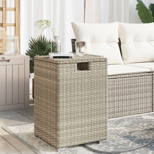 Afdekkast propaangasfles 40x40x60 cm Poly Rattan lichtgrijs Tuintafels | Creëer jouw Trendy Thuis | Gratis bezorgd & Retour | Trendy.nl