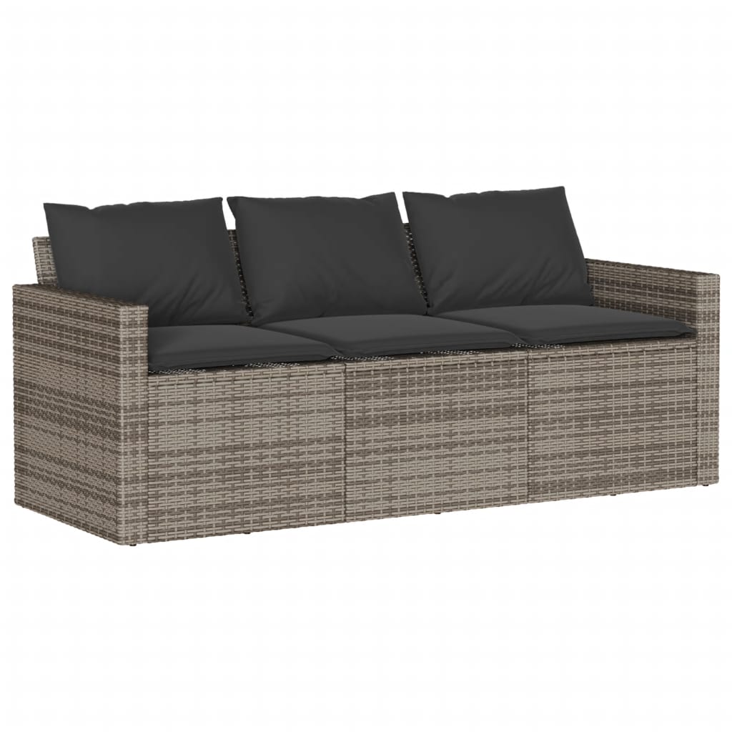 2-delige Tuinset met kussens poly rattan grijs Tuinsets | Creëer jouw Trendy Thuis | Gratis bezorgd & Retour | Trendy.nl