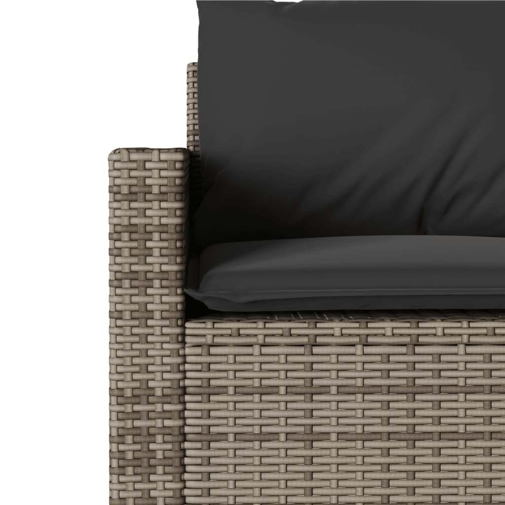 2-delige Tuinset met kussens poly rattan grijs Tuinsets | Creëer jouw Trendy Thuis | Gratis bezorgd & Retour | Trendy.nl